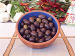 Olives noires en saumure variété Leccino produits Pouilles